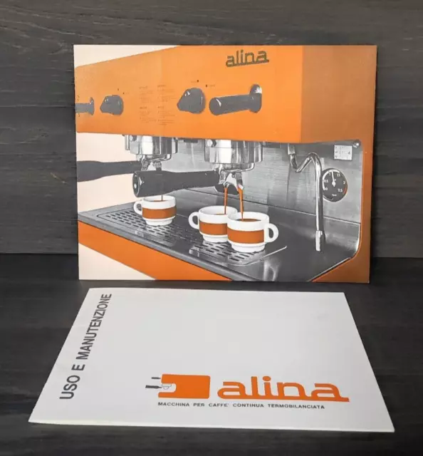 La Cimbali Alina Brochure  + Manuale Uso Manutenzione Macchina Caffè Vintage