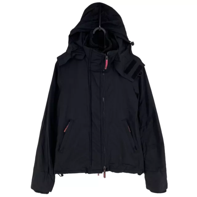SUPERDRY The Windcheater Black Hooded Jacket Size XS