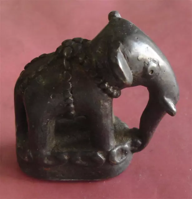 Antique Bronze Opium Weight, Elephant, 190.0 Grams