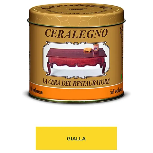 Cera d‘api in pasta ceralegno veleca per restauro da 0,500 lt - GIALLA