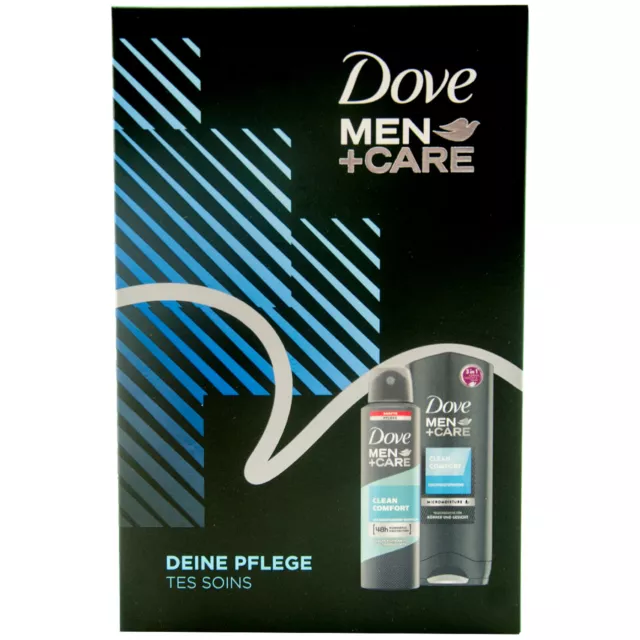 Dove Set de Cadeau Hommes + Soin 1 X Gel Douche & Déodorant Spray Clean Comfort