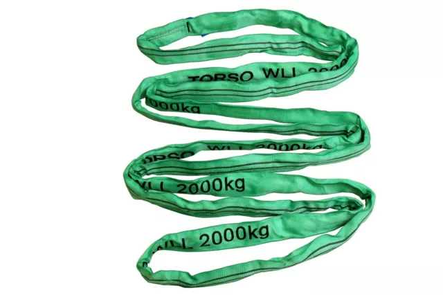 Imbracatura rotonda 2t nastro di sollevamento lunghezza 3 m verde cinghia di trasporto RS23J slittamento 02190