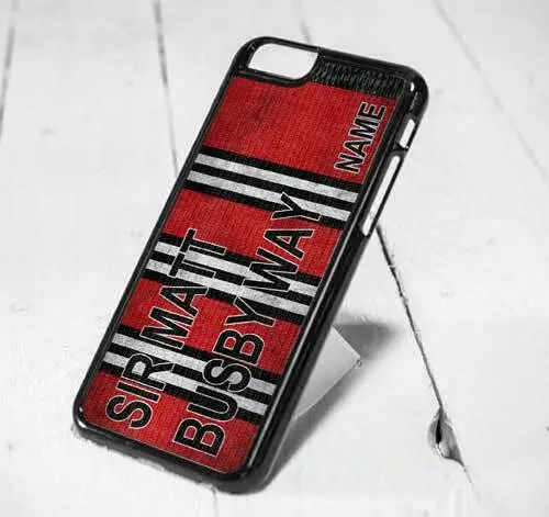 Manchester, Personalised Phone Case - Bar Scarf style - Hard plastic case