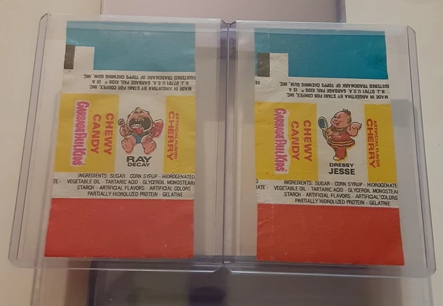 Lot of 2 Garbage Pail Kids Argentina Candy Wrappers RAY DECAY & DRESSYJESSE rare Lot of 2 Garbage Pail Kids Argentina Candy Wrappers RAY DECAY & DRESSYJESSE rare