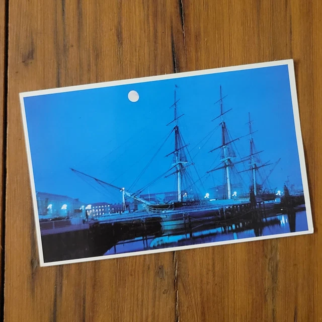 TWILIGHT AT USS CONSTITUTION POSTCARD Old Ironsides United States Navy Frigate