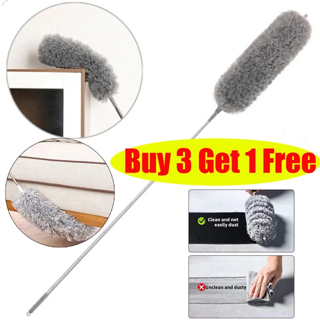 FEATHER DUSTER EXTENDABLE Handle 84cm Long Telescopic Duster Static