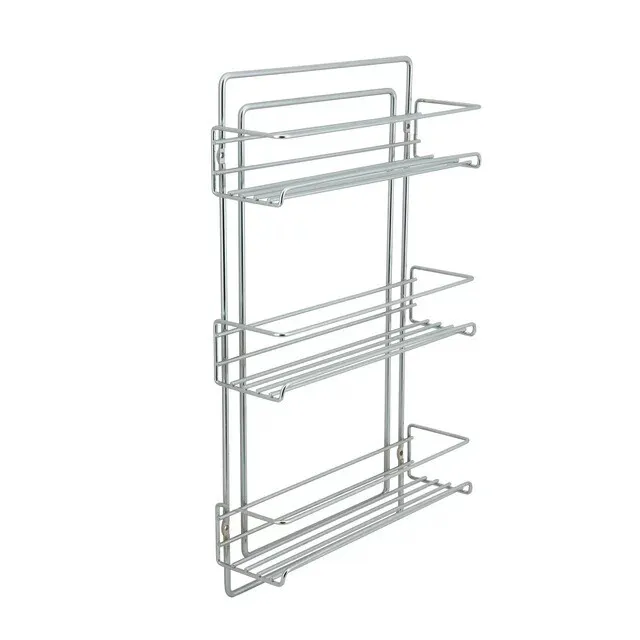 3 Tier Wall Mountable Spice Rack in Chrome