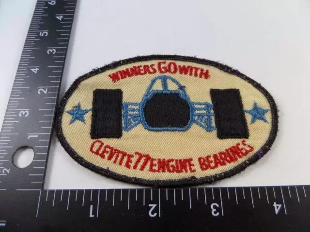 Vintage ( WINNERS GO WITH CLEVITE 77 ENGINE BEARINGS ) Iron On / Sew On Patch