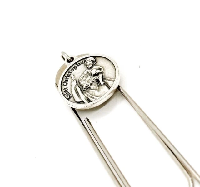 Saint Christopher Bookmark, Patron Saint of Travelers, Catholic Saint Gift