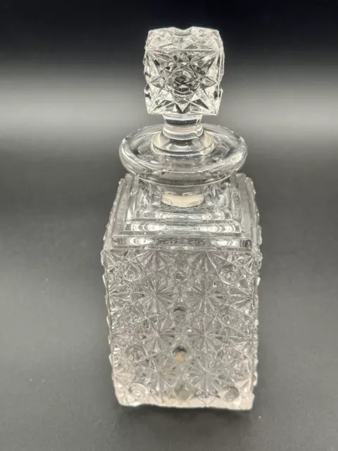 Fenton Daisy & Button Decanter Perfume EAPG 1880’s Slight Glow 10oz