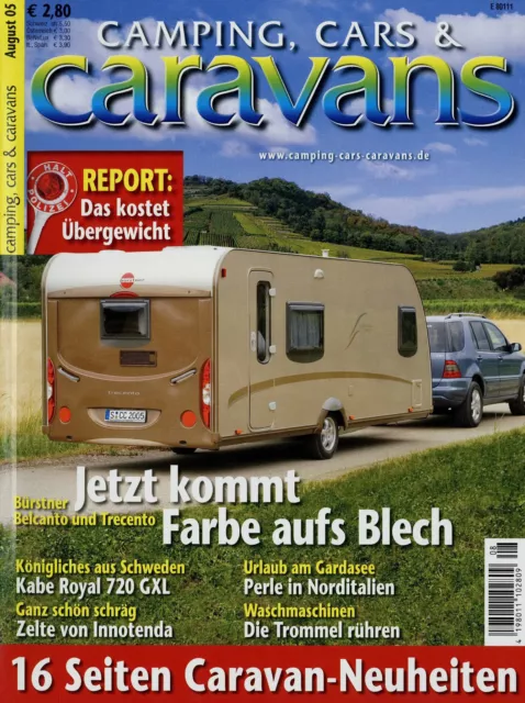 Camping Cars Caravans 2005 8/05 Eriba Feeling 415 Kabe Royal 720 GLX KS Rover