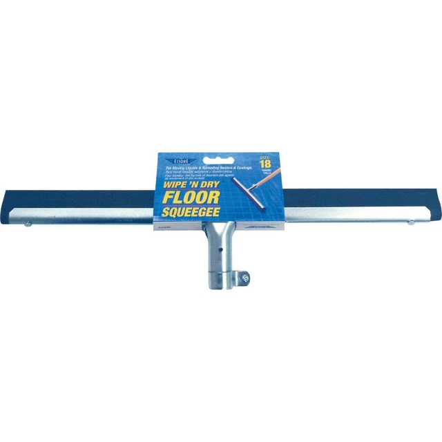 Ettore Wipe'n Dry 18 In. Straight Rubber Floor Squeegee 61018 Ettore Wipe'n Dry