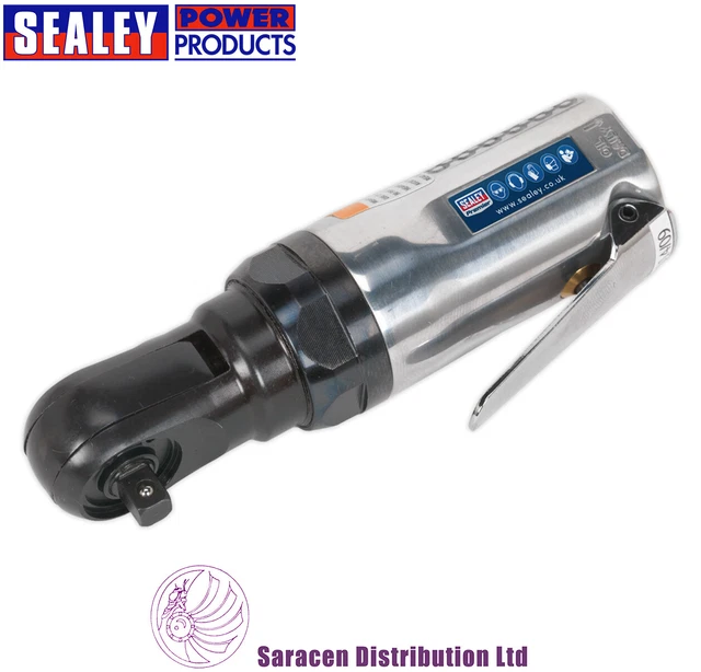 Sealey 1/4" Square Drive Super Stubby Air Ratchet Wrench - Sa632