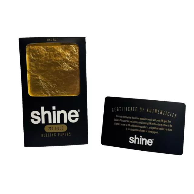 Shine 24K Gold Rolling Paper King Size 1-Sheet Pack NEW