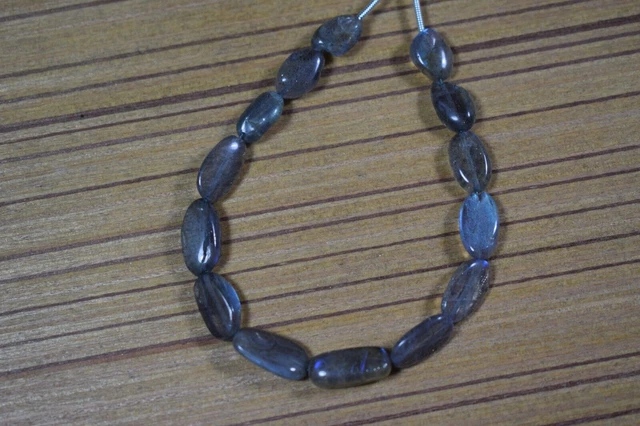 Flashy Labradorite 100% Naturel Lisse Forme Ovale Gemstone Craft Making Perle 5"