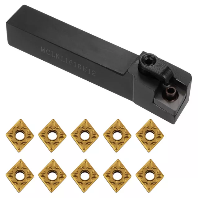 MCLNL 1616H12 16mm CNC Lathe External Turning Tool Holder + 10Pcs CNMG120408-MA