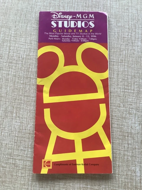 Walt Disney World Disney Mgm Studios Guide Map Summer Of 1995 14 24 Walt Disney World Disney Mgm Studios Guide Map Summer Of 1995 14 24