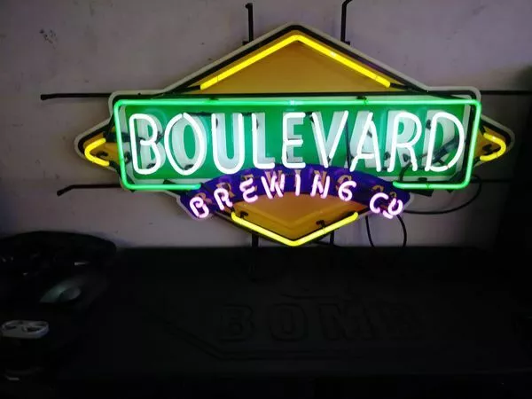 New Boulevard brewing company Neon Light Sign 24"x20" Lamp Poster Real Glass