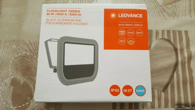 Ledvance Spot Extérieur 50W/6500K Black Ip65 5500 Lumens