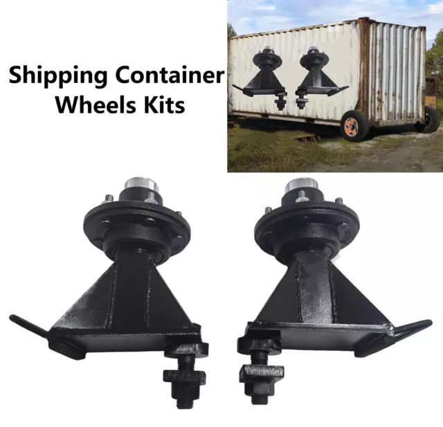 6x 5.5 Lug Superior Shipping Container Wheels, Bolt-on Spindle Kit（thickened）