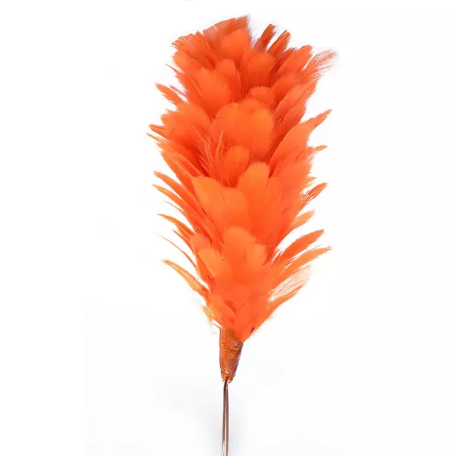 Glengarry Cap Orange Plume Feather Hackle Balmoral Hats Highland wear 6"-TC