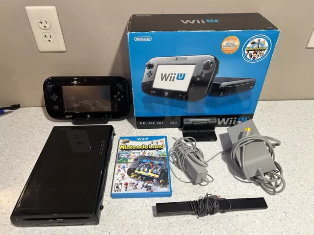 Nintendo Wii U Console (Black) (32GB) Smash/Splat Deluxe Set Boxed