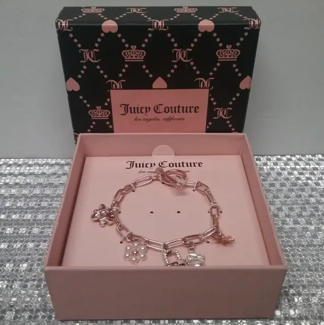 Juicy Couture Jewelry Charm Bracelet Flower, Sun, Bee New with box