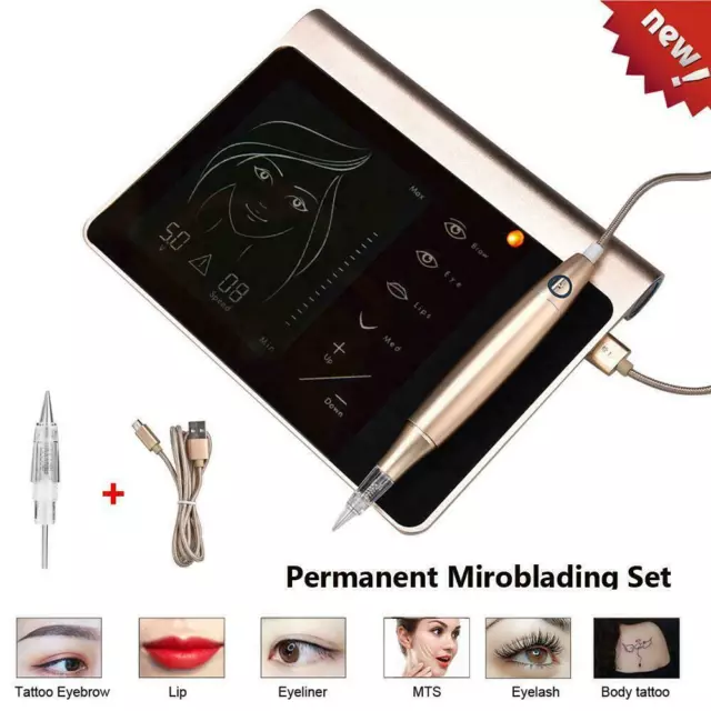 Juego de agujas microblading digital semipermanente máquina de maquillaje MTS tatuaje cejas