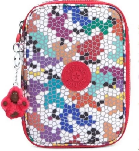 Kipling AC7252 100 Pens Case Pencil Accessory Polyester Dazzling Lily Multi  for sale online