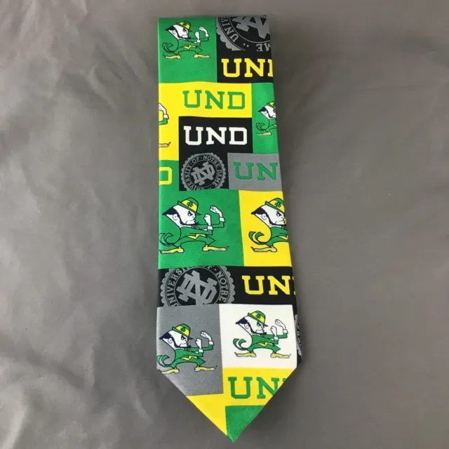 Ralph Marlin Men's Neck Tie Notre Dame Block & Play Novelty Football Irish Logo