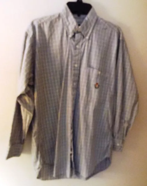 Vintage CHAPS Ralph Lauren Men's Medium 15.5 32/33  Button-Front Shirt Plaid