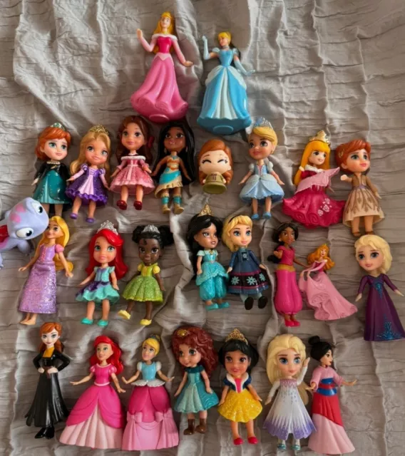 My First Disney Princess Sparkle Dress 3.5” Mini Toddler Dolls X14 + 12 Others