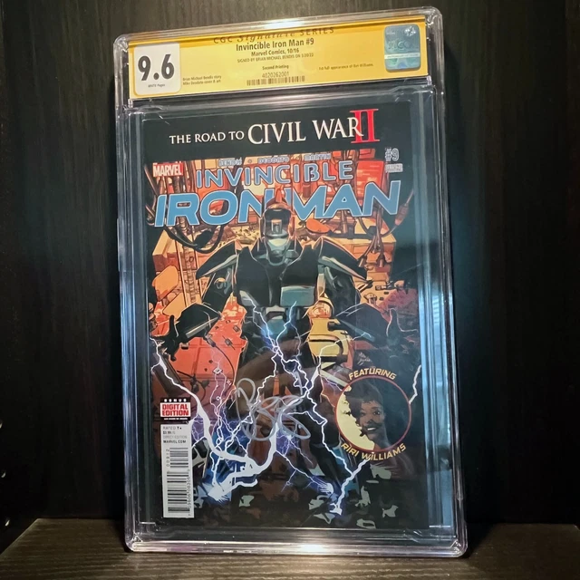 Invincible Iron Man #9 CGC 9.6 SIGNED Bendis 2nd Print | Riri Williams Ironheart