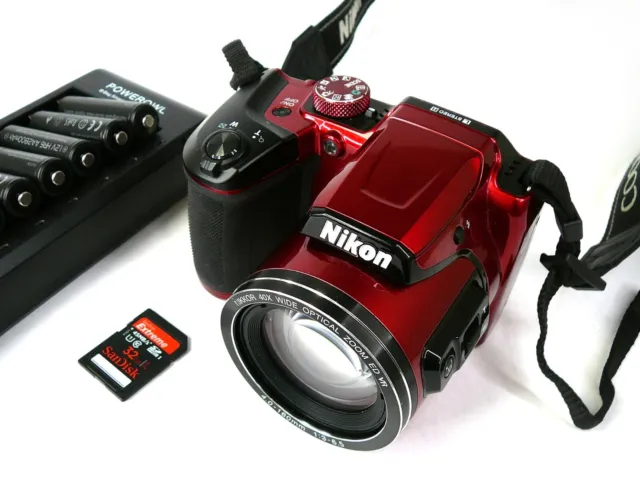Nikon Coolpix B500 Digital Camera + New Batteries + 32g SD Card TESTED Bridge