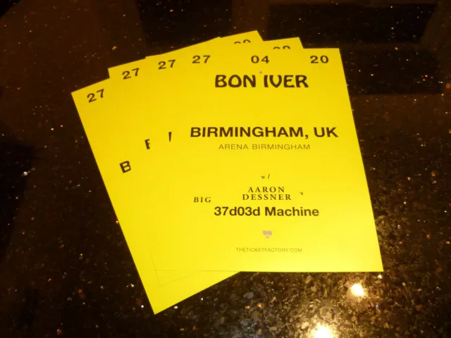 BON IVER - "EUROPEAN TOUR 2020" (4 x PROMO SHOW CARDS)