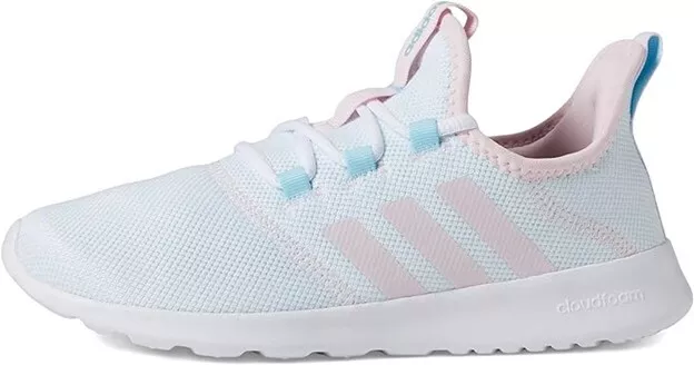 adidas Cloudfoam Pure 2.0 Running Shoe Almost Blue/Clear Pink 4.5 US Big Kid