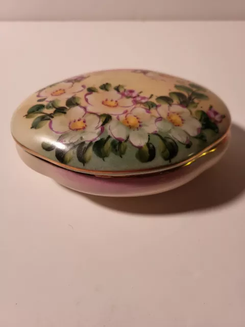 Vintage Limoges China Floral Trinket Box- Not A Genuine Piece From France