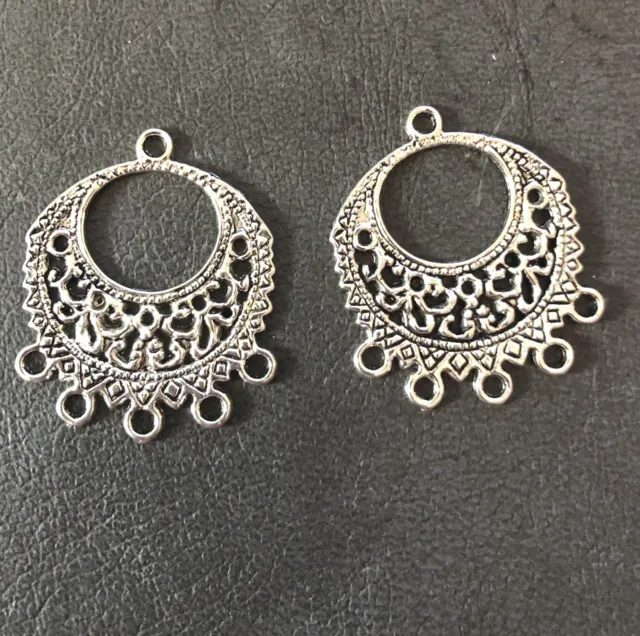 Chandelier Earring Connector 5 to 1 Finding Silver 2 Pack Make your own Earrings