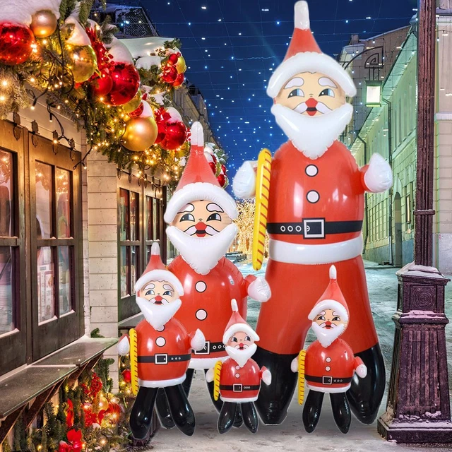 Jardin Poupée Père Noël Ornement de Noël Jouet gonflable de Noël Bonne année
