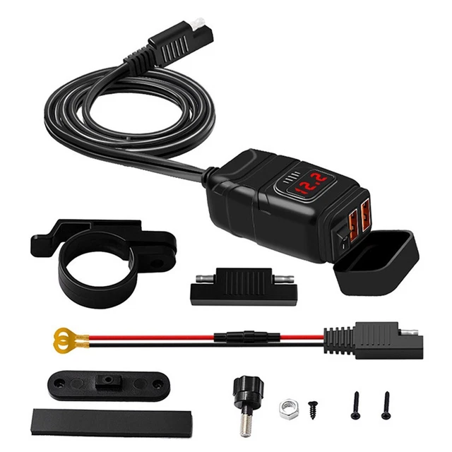 Adattatore caricabatterie rapido adattatore DC 12 V protezione moto 1 set