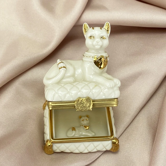 Lenox Treasures Egyptian Cat Limited Edition Hinged Trinket Treasure Box