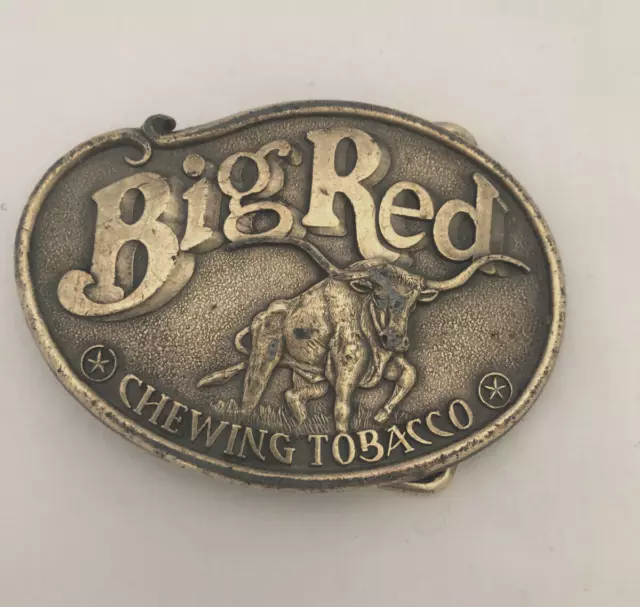 VINTAGE BIG RED Chewing Tobacco Advertising Promotional Mens Belt ...