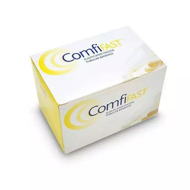 Comfifast Elasticated Tubular Bandage Yellow Line 10.75cm x 10m Viscose Reusable