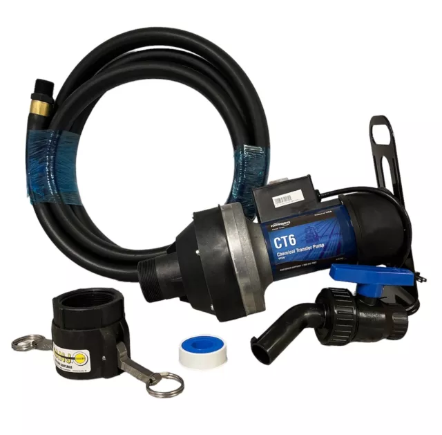 Flowserve 115 Volt CT6 Viton Pump with Hose, Valve, Spout and Bracket, 2" QC