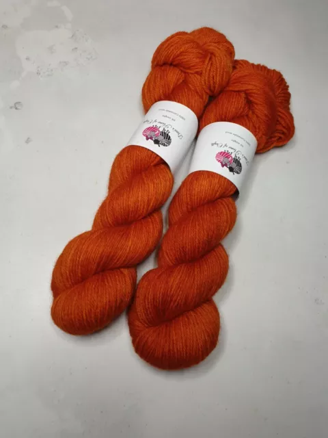 Corriedale Dk Poids Fil, 100 G, Orange Brûlé