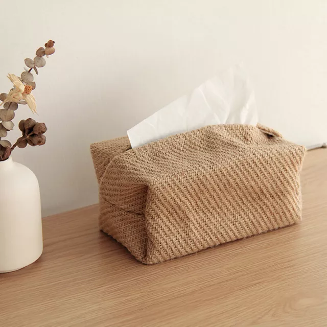 Nordic Cotton Linen Tissue Box Holder Car Tissue Holder Desk Table Napkin Hol BH