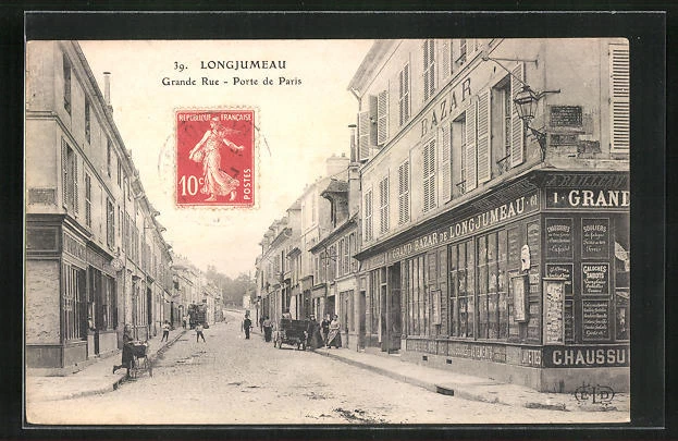CPA Longjumeau, Grande Rue, Porte de Paris