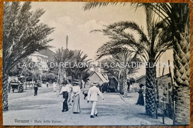 CARTOLINA VARAZZE Viale delle Palme - ANNO 1911 - fp Viaggiata