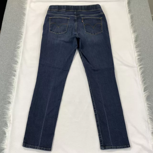 Levis Jeans Womens 12M 31x32 Blue Denim Pull On Skinny Leggings Jeggings Stretch