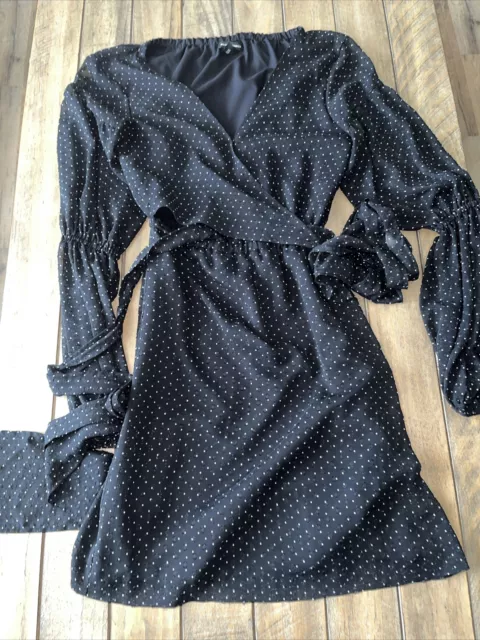 Club Monaco Jowdie Polka Dot Wrap Dress Size 00